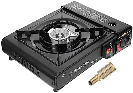 Toyvian Estufa De Casete Portátil Para Exteriores Multifuncional, Quemador De Barbacoa Ajustable, Hierro Resistente a Altas Temperaturas, Estuche De Transporte Incluido, Adecuado Para Camping y Picnic