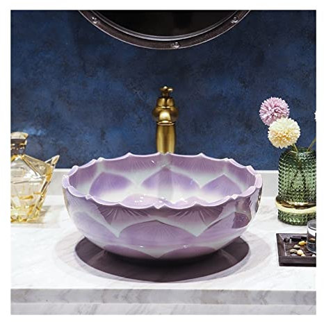 VNNHGB Badezimmerwaschbecken, Unterbauwaschbecken, Keramikwaschbecken, Aufsatzwaschbecken, Waschbecken, Kunstwaschbecken, Waschbecken