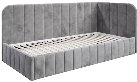 Jugendbett Mario SM 02, 100x200 cm, Bettkasten, Dunkelgrau, Rechts | MOEBELPAKET MARIO SM 02 Eckbett, Jugendbett mit Bettkasten 100x200 cm, Dunkelgrau, Rechts