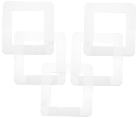 FUTUREORYY 5 Stück Schalt Pflaster Schutzhülle Wache Wechseln Solide Wandplattenabdeckung Steckdosenabdeckung Lichtschalterdekoration Aufkleber Für Lichtschalter Acryl Weiß