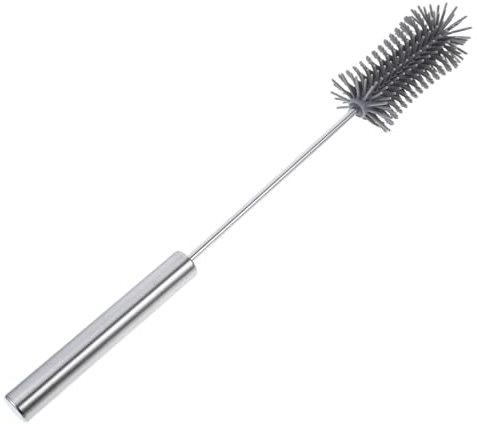 PERSELOSO Rotating Bottle Cleaning Brush Long Brush Silicone Bristles for Milk Bottles Water Cups Tea Glasses Home Travel