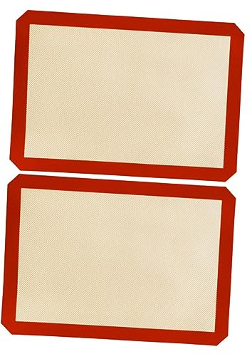 UKCOCO 2pezzi Tappetino Da Forno in Silicone Antiaderente e Riutilizzabile Per Cuocere Biscotti e Alimenti Resistente Al Calore e Pratico Per Cucina e Preparazione Dolci