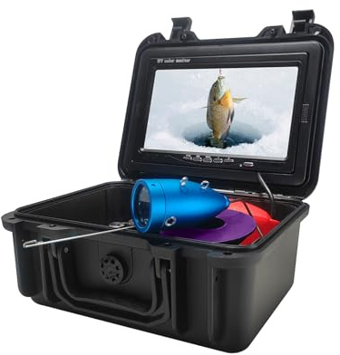 Bewinner Undervattensfiskekamera, 7 Tums IPS-skärm 1000TVL HD Fishfinder med 15 30M Kabel 10000mAh Batteri 24 LED-lampor 92 Vidvinkel Bärbar Isfiskekamera