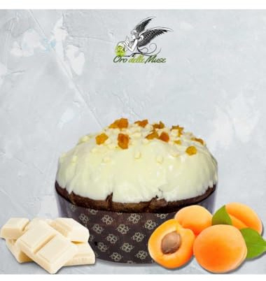 Panettone artigianale Albiciocco cioccolato bianco e albicocche semi candite 1 Kg | Prodotto di alta pasticceria