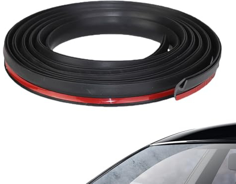Tira selladora de goma para parabrisas, burlete para coche, mejora de sellado en forma de H para camionetas, SUV, camiones, minivans, material suave, de alta elasticidad, resistente a los rayos UV