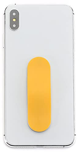 MOMOSTICK - l'originale! Supporto per dito per smartphone - Supporto per dito per cellulare - Anello per cellulare per iPhone Samsung Huawei (Serie opaca - giallo)