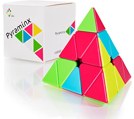 CUBIDI Pyraminx Cubo Magico 3x3x3 - Tipo Sydney – Pyramid Triangolo Magico Speed Cube - Antistress - Fidget Spinner Perfetto Come Gadget Compleanno Per Bambini E Adulti Adesivo Non Incluso