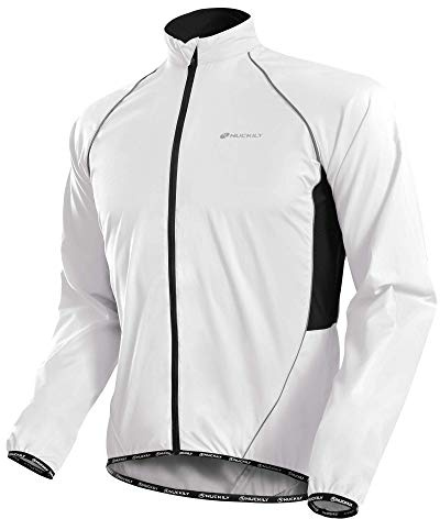 NUCKILY Chaqueta de ciclismo multifuncional para hombre, cortavientos, chaqueta para correr, resistente al viento, impermeable, transpirable, protección contra los rayos UV, para correr, senderismo