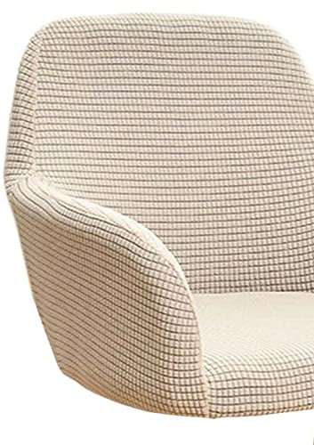 AQIGR Stretch Stuhlhussen Esszimmerstuhl Bezug mit Armlehnen Set 1/2/4/6/8 Büro-Stuhlhussen Rückenlehne Stuhlabdeckung Grauer Samt Stuhl Abdeckung Hoher Sessel-Schutzhülle-bezüge