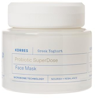 KORRES Smart Yoghurt™ Probiotische Gesichtsmaske, intensive Pflege, 100ml | kühlende Maske mit griechischem Joghurt, kühlend, Mikrobiom-Balance & intensive Pflege für gestresste Haut, vegetarisch