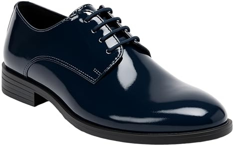 Scarpe Eleganti Derby in Vernice per Ragazzi Scarpe Eleganti da Cerimonia con Lacci