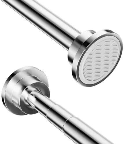 Jadeshay Asta per Armadio Regolabile in Acciaio Inossidabile Estensibile Asta Appendiabiti Senza Perforazione per Finestra Balcone Camera da Letto (22 Tube 40-55cm)