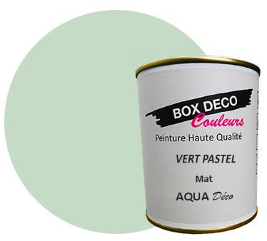 BOX DECO COULEURS Aqua Deco - Pittura da parete acrilica opaca, 750 ml, colore: verde pastello