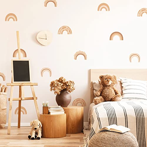 Mica-Mica Wandtattoo Kinderzimmer Regenbogen | Boho Stil | kleine Wandtattoos | Wanddeko Kinderzimmer | Babyzimmer | Wandsticker | selbstklebend | PVC-frei
