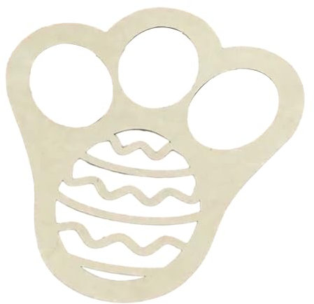 VALINK Holzschablone für Osterhasen-Fußabdrücke, Osterhasen-Schablone zum Malen, wiederverwendbare Hasen-Weihnachtsdekorationen, Türgirlande (Einheitsgröße)