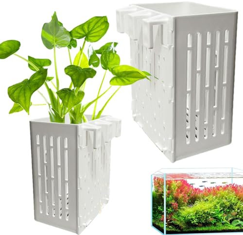 Aquarium Stand - Planter Basket for Aquarium, Aquarium Pot | Aquatic Pot for Aquarium, 2 Pieces, Aquatic Propagation Pots, Cup