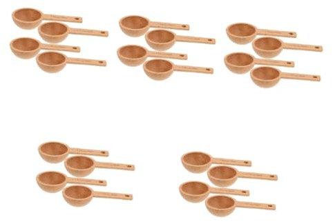 PRETYZOOM 20piezas Cucharas Medidoras De Madera Para Café y Utensilios De Cocina Accesorios Para Café y Especias De Cucharas De Bujes De Haya