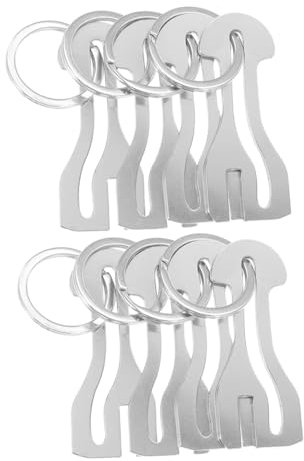 CAXUSD 8pcs Shopping Cart Keychain Quarter Holder Trolley Keychain Portable Supermarket Unlocker Trolley Coin Holder for Handbag Pendant Decor