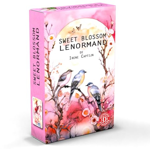 Dusserre – Sweet Blossom Lenormand (französische Ausgabe) – Poetisches und inspirierendes Wahrsagenspiel – Wahrsagerisches Orakel, Rosa