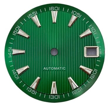 Hyuwdai 1 esfera Nh35 con logotipo S, esfera de escala de 28,5 mm, adecuada para movimiento NH35 NH36, sin accesorios de reloj luminosos, herramienta de reparación