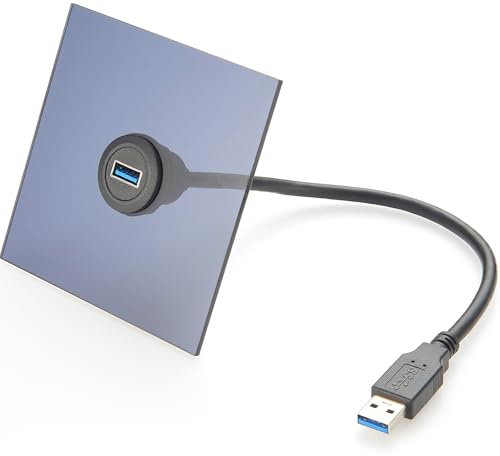 USB 3.0 A Extension Cable USB 3.0 Mount Cable USB A Male to Female Round Panel Mount USB 3.0 Cable USB A Coupler Jack Cable
