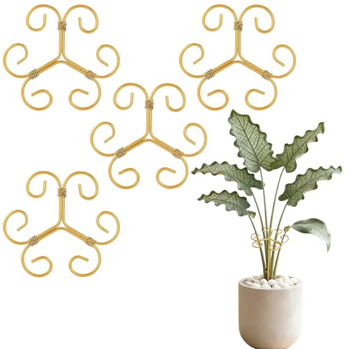 4 PCS Monstera Plant Support, Heart Shaped Monstera Support Plant Supports for Indoor Plants, Indoor Plants Supports Suitable Potted Planting Flowers for Gardens