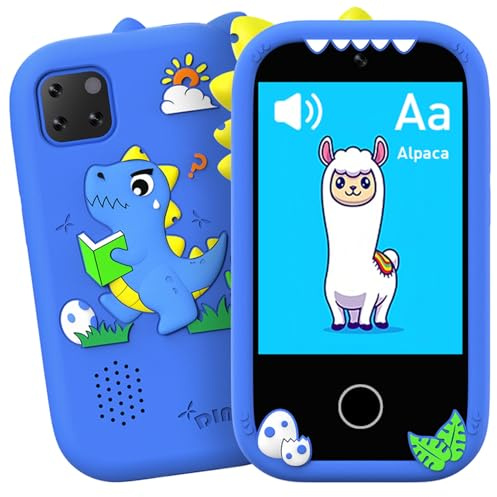 Annadue Téléphone Intelligent pour Enfants à écran Tactile de 2,8 Pouces, 32 Go de Mémoire avec 18 Jeux éducatifs Caméra Mp3 Mp3 Mp4 Lecteur pour Les Filles et Les Garçons (Blue)