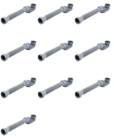 Mokamika 10 X basso profilo, 1 1/2 P sifone, tubo di scarico flessibile per vasca da bagno e doccia, sifone piatto, scarico per vasca da bagno, scarico vasca da bagno