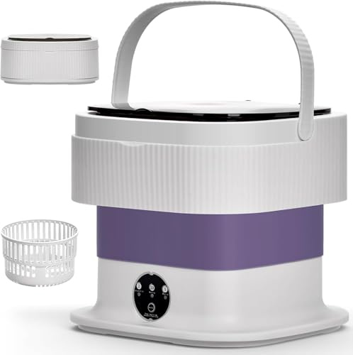 OHFAMO Lavatrice con Funzione Centrifuga – Lavatrice con Controllo Touchscreen, 3 Programmi di Lavaggio, Funzionamento Silenzioso, per Appartamento, Residenza Studentesca, Campeggio e Viaggio