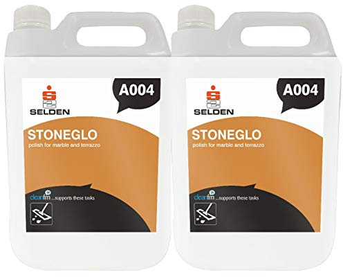 Selden A004 Stoneglo Marble And Terrazzo Finish Floor Polish- Pack of 2 x 5 Litre