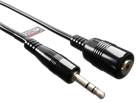 rhinocables 2.5mm Mini Jack Extension Lead Stereo M/F Audio AUX (5m) | Extend Your Reach: These extension cables provide the flexibility you need to extend the reach of your 2.5mm audio devices