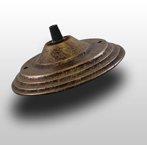 LEDSone Roseta de techo de salida de caída de un solo punto | Perfecto para placa de fijación flexible de tela (cobre cepillado)