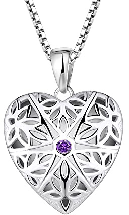 FJ Foto Medaillon Kette Damen 925 Sterling Silber Personalisierte Memory Bilder Medaillon Anhänger Halskette Vintage Schmuck für Frauen