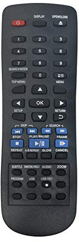 VINABTY N2QAYA000015 Telecomando di ricambio adatto per Panasonic DVD-S48 DVD-S500 DVD-S500EB-K DVD-S700 DVD-S68 DVD-S485 DVD-S38 DVD-S58 DVD-S500EP-K DVD-S700EP-K DVDS48 DVDS68 DVDS48 5 Lettore DVD