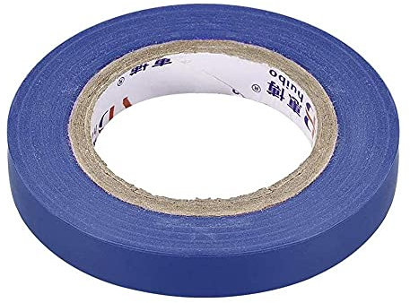 Cinta aislante, 10 mm / 0.39 pulgadas de ancho, 14.5 m / 47.5 pies de largo, 0,15 mm de espesor, cinta eléctrica de PVC, máximo de 400V 80C, 2pcs-azul