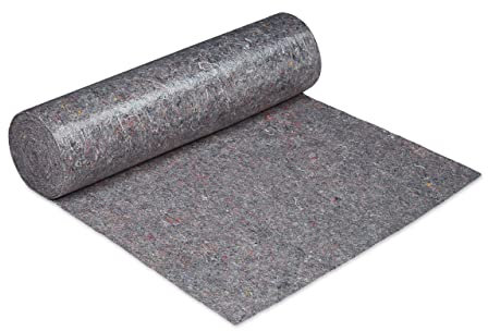 Relaxdays Telo Copritutto da Imbianchino, 1x50 m=50m², Antiscivolo, Idrorepellente, 200g/m², Pittura & Trasloco, Grigio, Tessuto Non Tessuto