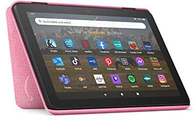 Funda para tablet Amazon Fire HD 8 (solo compatible con el tablet de 12.ª generación, modelo de 2022), color rosa