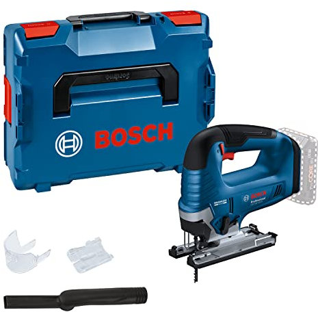 Bosch Professional 18V System Akku Stichsäge GST 18V-125 B (mit Bügelhandgriff, Neigungsschnitte bis zu einem Winkel von 45°, in L-BOXX)