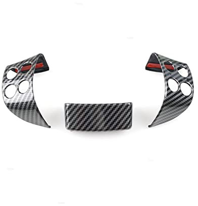 JORAsa Carbon-Faser-Textur-Innenraum-Lenkrad-Verkleidungs-Verkleidung 3pcs für VW Golf 5 MK5 Passat B6 Jetta MK5 Tiguan Lenkrad-Dekorplatte