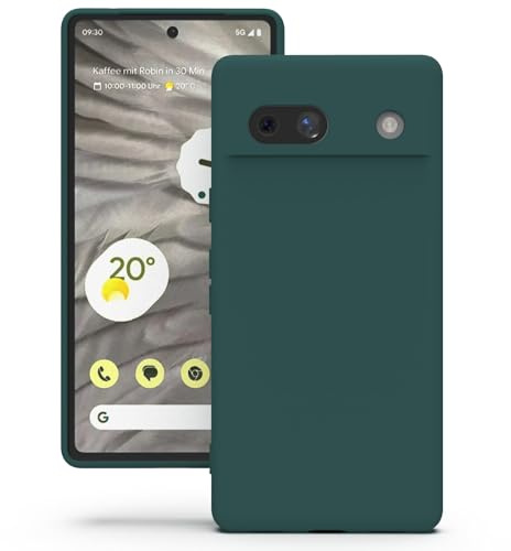 YATWIN för Google Pixel 7A Skal, Premium Flytande Silikonfodral Mobilskal med Silkesmjuk Yta, Ultratunn, Stöttålig & Repighetsbeständig Skydd – Grön