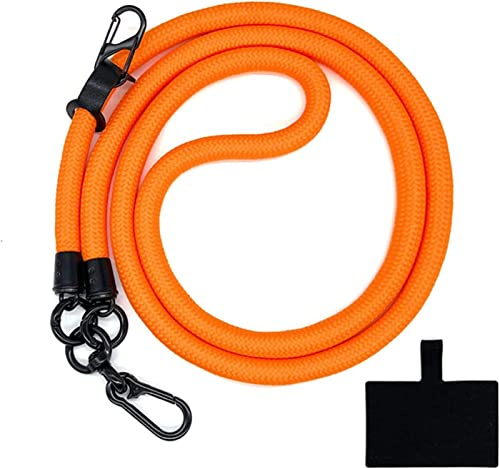 HIRANE Thick Rope Cell Phone Lanyard Spacer, Anti Theft Phone Strap, Adjustable Crossbody Phone Strap, Universal Crossbody Patch Phone Lanyards, for All Smartphone (01)