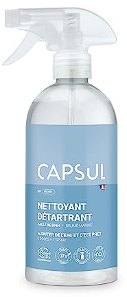 Capsul - Nettoyant Détartrant Salle de Bains 500 mL - Produit Anti Calcaire Comprimé : Ajouter de l’Eau et C’est Prêt ! Flacon + 2 Doses