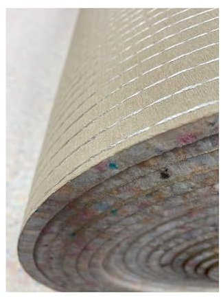 10mm Thick High Density Paperback PU Foam Carpet Underlay Luxurious Comfort Soft, Durable & Stain-Resistant Great Heat & Sound Insulation Eco-Friendly Ideal for Bedrooms & Living Rooms (5㎡)