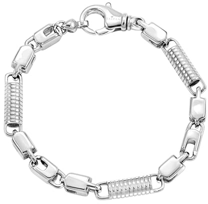 TAIPAN Montecarlo Ketten Armband 6,5mm breit Edelstahl Armkette Länge 19cm / 21cm Geschenk für Männer