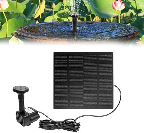 CEEDIR Solar Springbrunnen 1,8W Solarpumpe Teichpumpe Brunnen Wasserpumpe Solar Panel Brunnen Teichfontäne für Gartenteiche Fisch-Behälter Wasserspiel Dekoration (1,8W Platz)