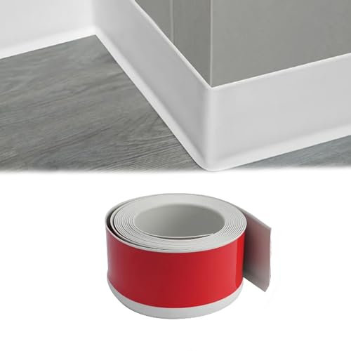 Generic Plinthe souple en PVC rouge, 10 cm x 10 m, bord flexible auto-adhésif pour cuisine, salle de bain, chambre, etc.