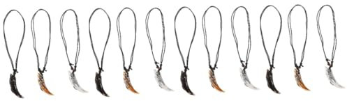 PACKOVE 9stücke Teiliges Haifischzahn-halsketten Männer Einzigartiger Aus Knochen Und Holzperlen Cooles Strandaccessoire Und Rotbraun