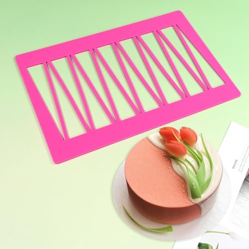 Mostsom - Stampo in silicone 3D a forma di merletto vuoto, a triangolo, per cioccolato, per decorare torte, strumento per dolci fai-da-te (A_ Triangolo)