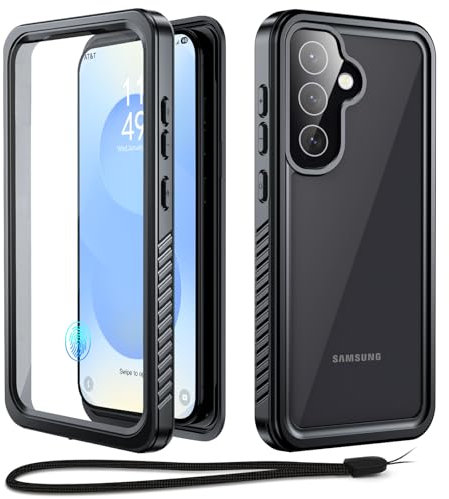 Beeasy für Samsung Galaxy S25 Hülle Wasserdicht, IP68 Wasserfest Outdoor Handyhülle 360 Grad Schutzhülle, S25 Panzerhülle Stoßfest Staubdicht Full Case mit Displayschutz, Schwarz