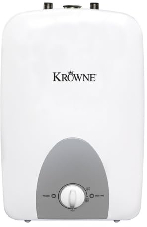 FSE 373-KR-HS-MTH25 Mini Tank Water Heater, 2.5 Gallon, Point of Use for Heating, Adjustable Temperature Control 50°-140°F, 1.44 kW, 120V, Compact Design, Wall or Floor Mount, Plug-in Ready